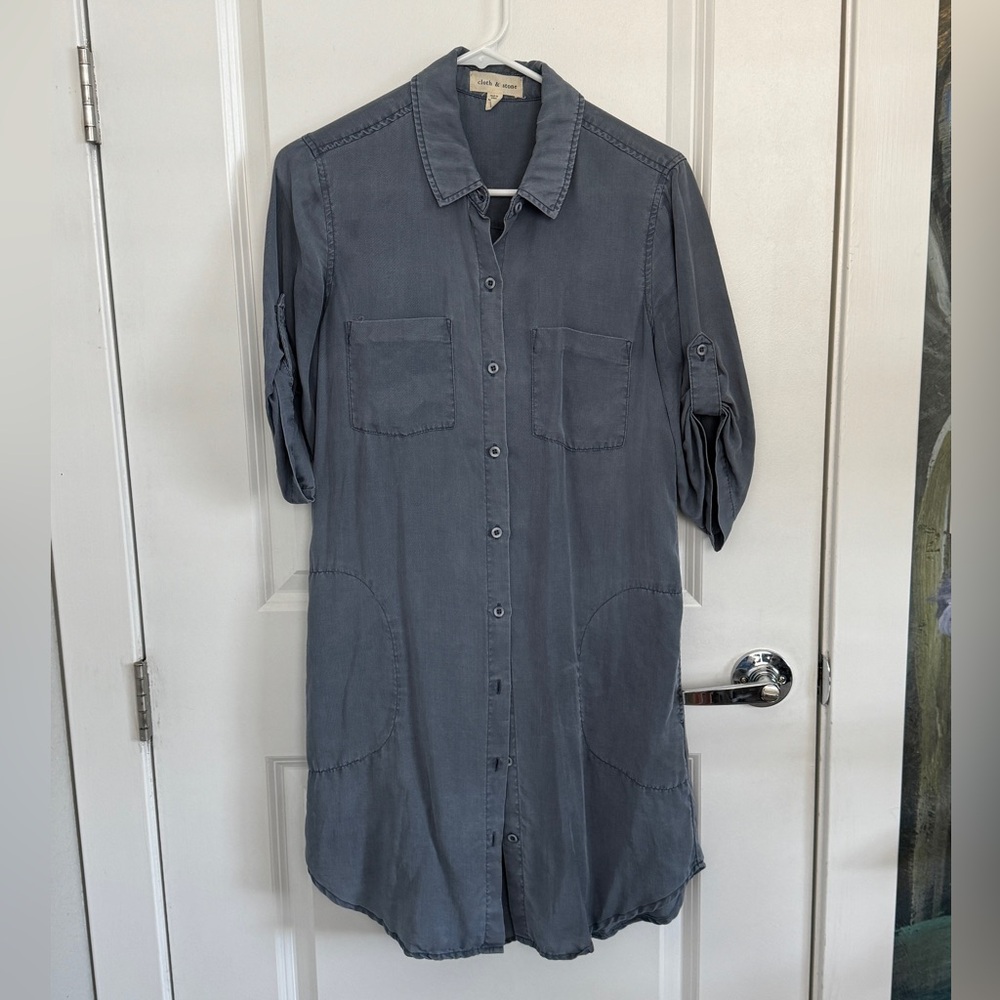 Cloth & Stone Deep Granite Shirt Dress